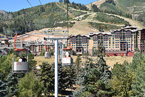 view from Cabriolet lift in Park City Utah summer